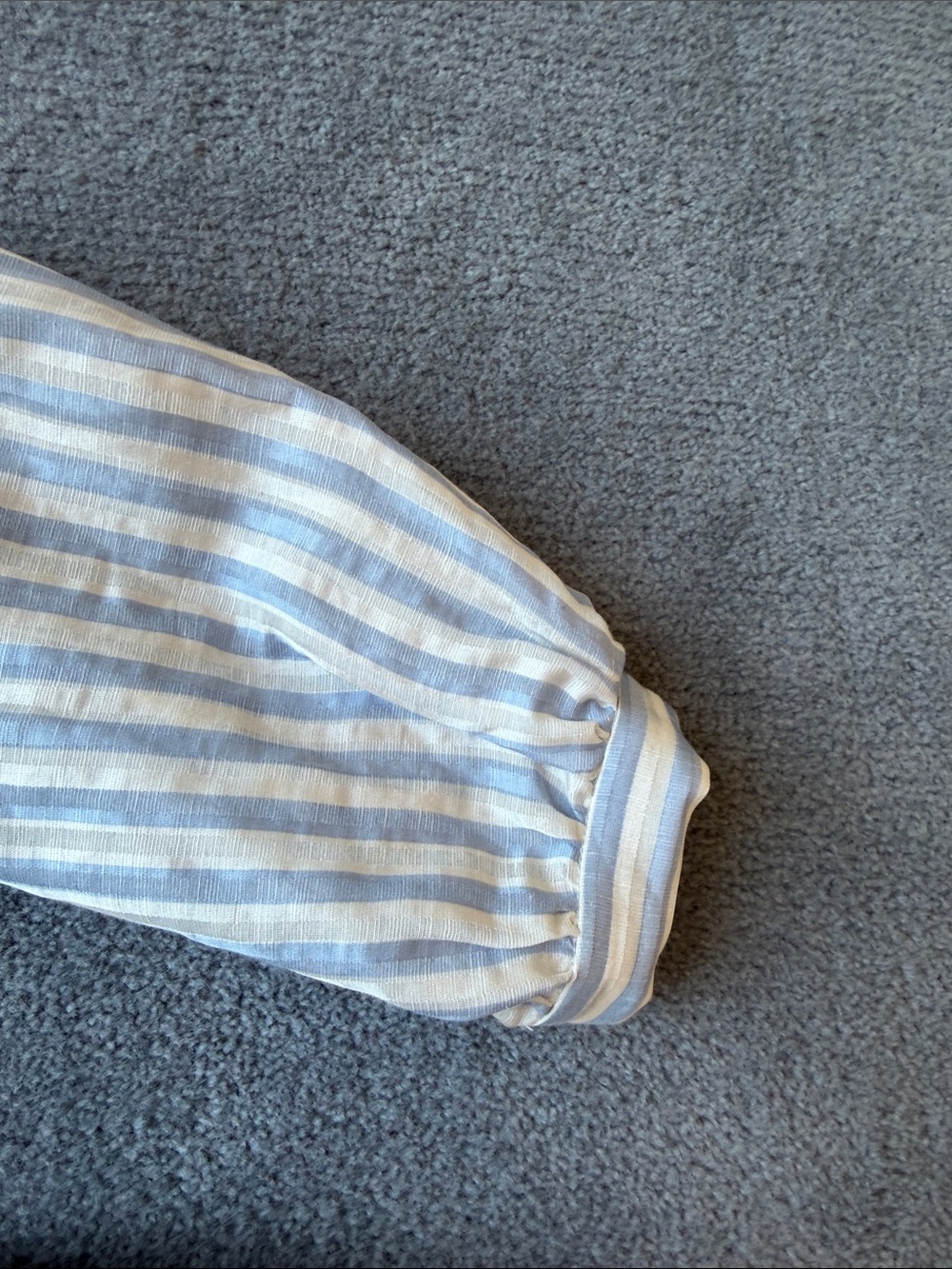 Veronica Beard Blue & White Striped Tie-Waist Midi Dress - Picture 10 of 11